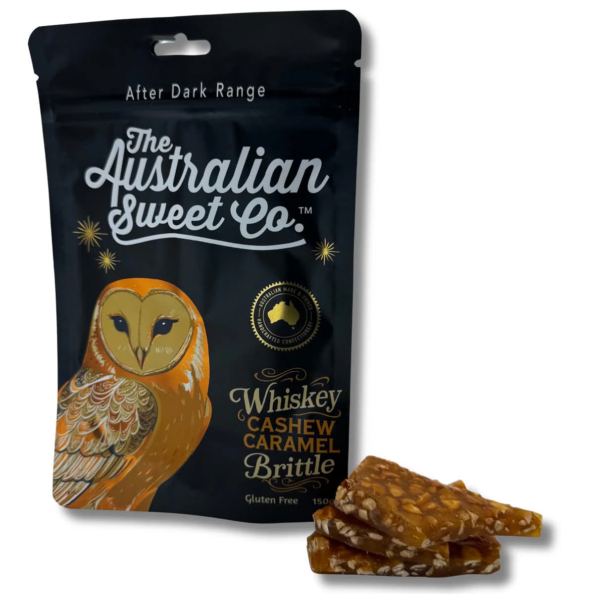 The Australian Sweet Co. Whiskey Cashew Caramel Brittle