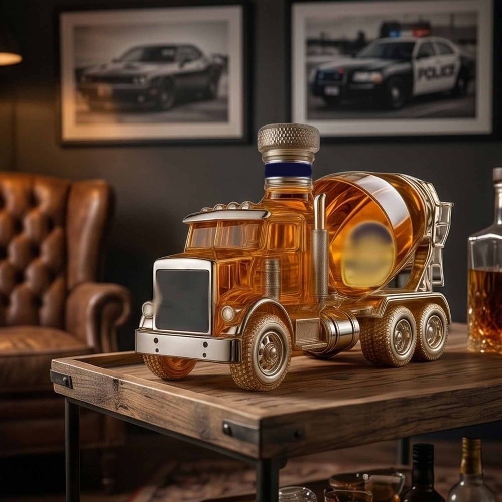 Whiskey Decanter 3D Sculpted. Truck Design