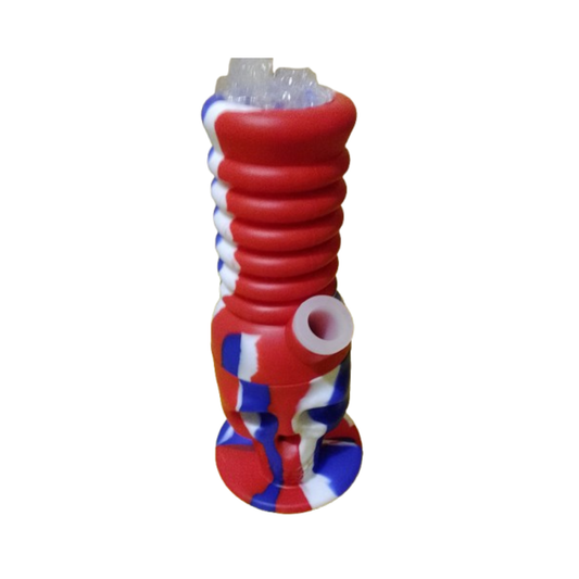 Collapsible skull bong silicone tobacco use only