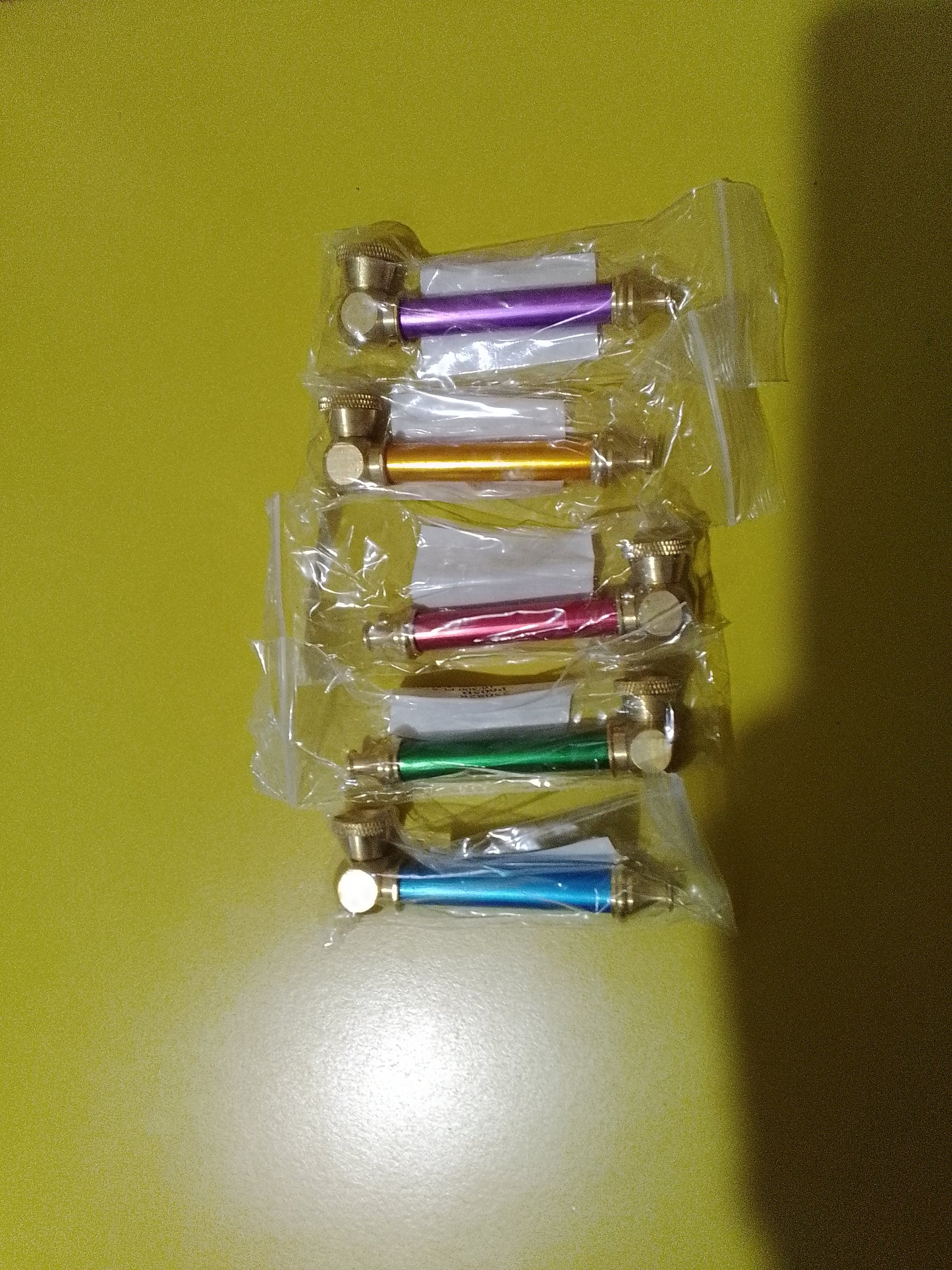 Brass pipe assorted colours tobacco use only