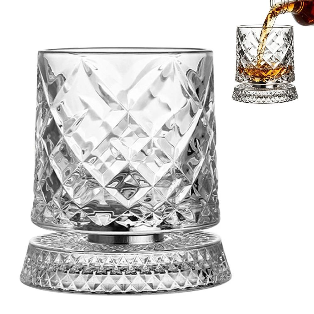 Rotating 270ml Whiskey Glass