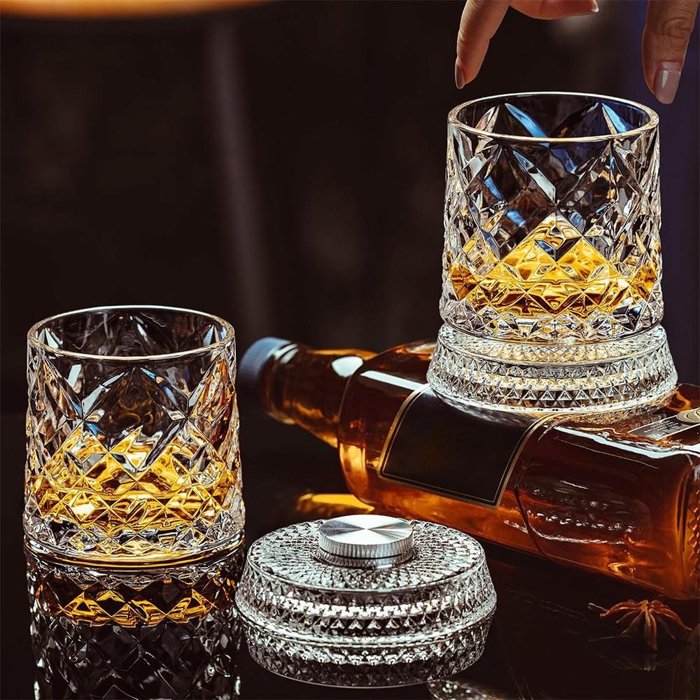 Rotating 270ml Whiskey Glass