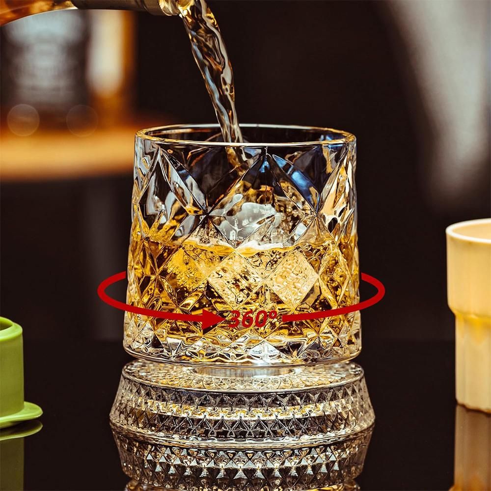 Rotating 270ml Whiskey Glass
